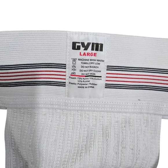 GYM Men’s Large White Vintage Jockstrap Athletic Underwear Classic Sport Retro - Picture 4 of 4
